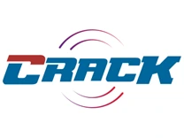 Signo mixto CRACK en letras azules y rojas, rodeado de arcos